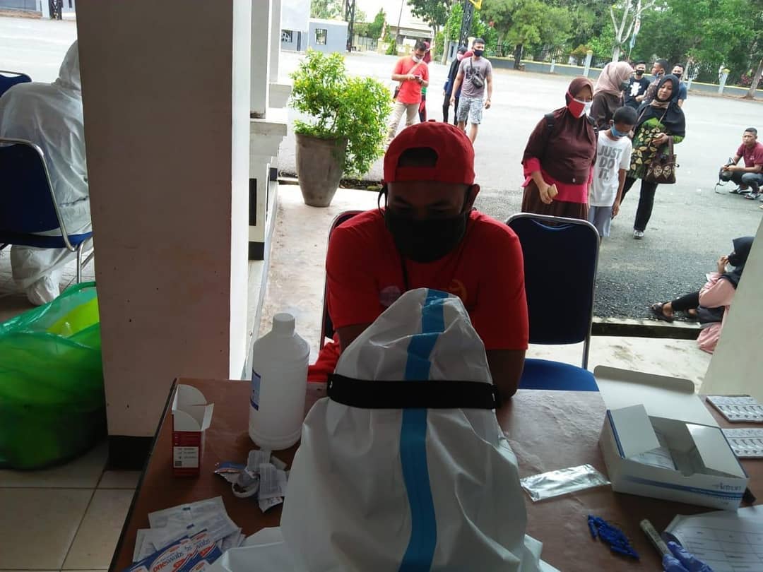 Pelaksanaan Rapid test bagi atlet POPDA Kalsel Tahun 2020